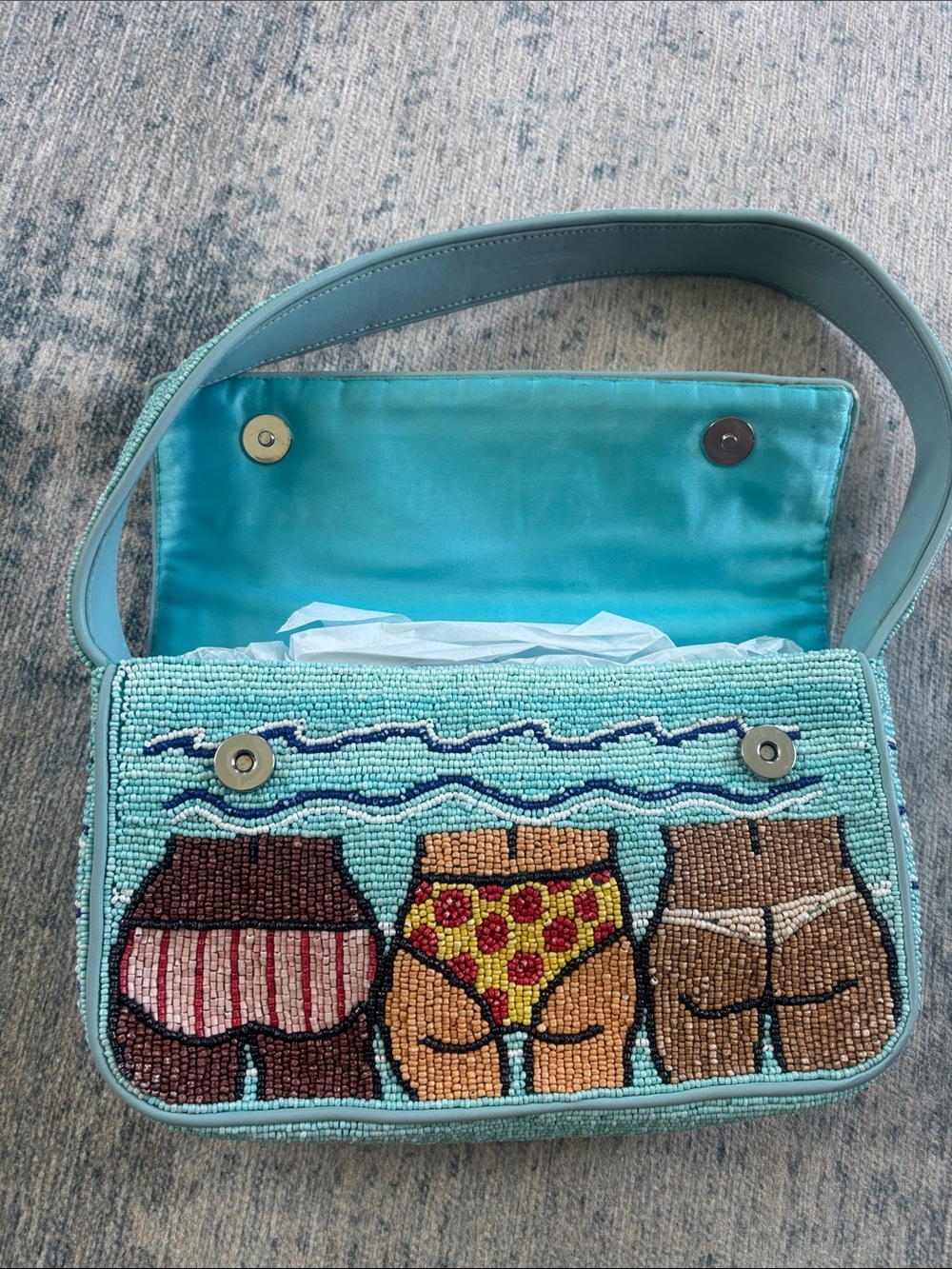 STAUD Tommy Beach Bum Beaded Bag - Picture 7 of 9